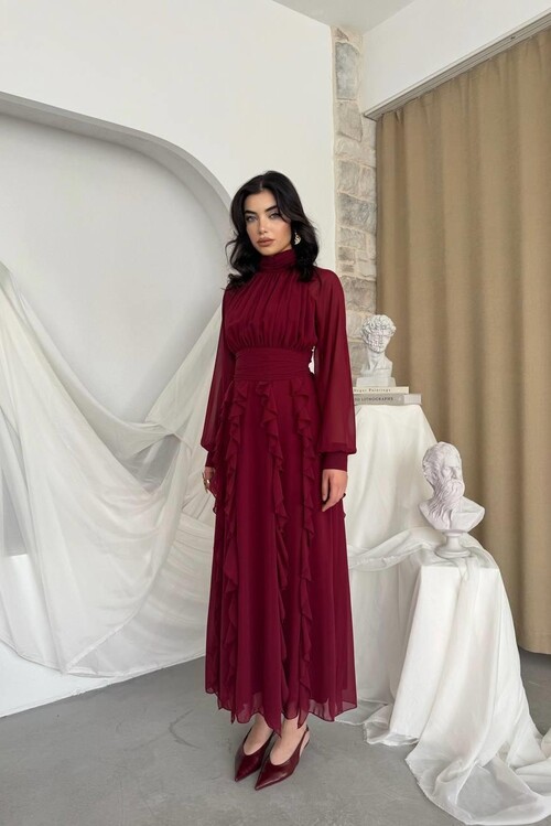 Amra Fırfırlı Elbise