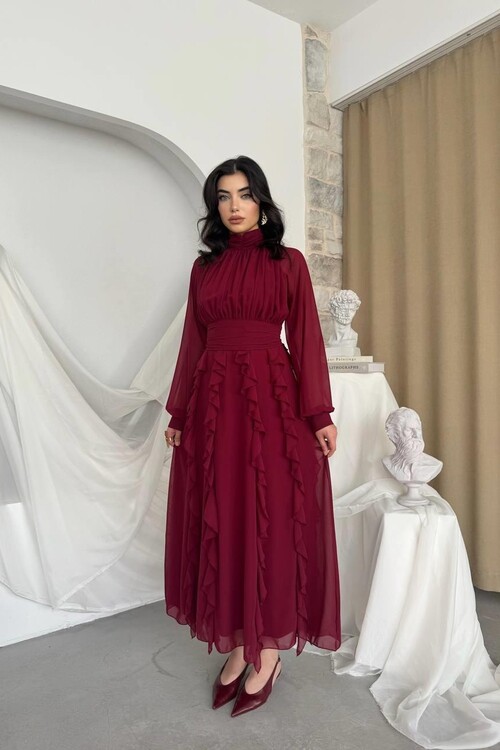 Amra Fırfırlı Elbise