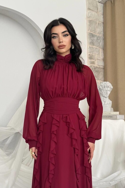 Amra Fırfırlı Elbise