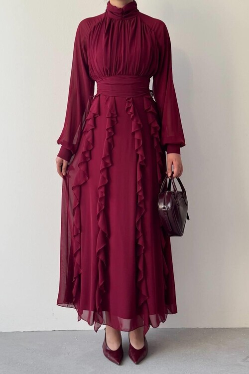 Amra Fırfırlı Elbise