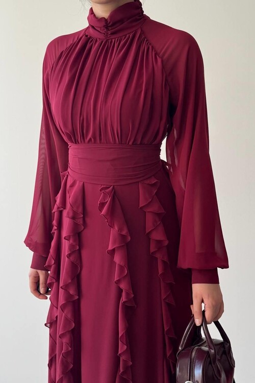 Amra Fırfırlı Elbise