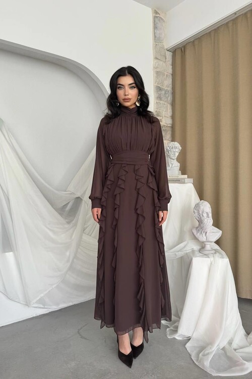 Amra Fırfırlı Elbise