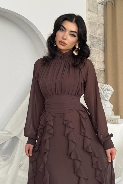 Amra Fırfırlı Elbise