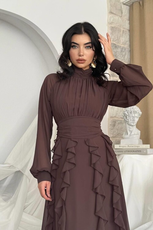 Amra Fırfırlı Elbise