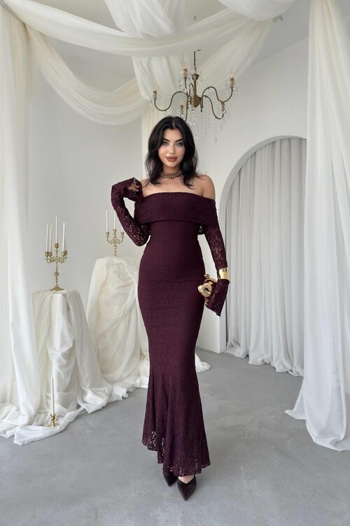 Arya Straplez Dantel Elbise