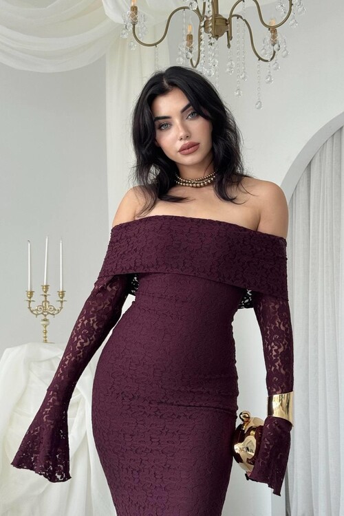 Arya Straplez Dantel Elbise