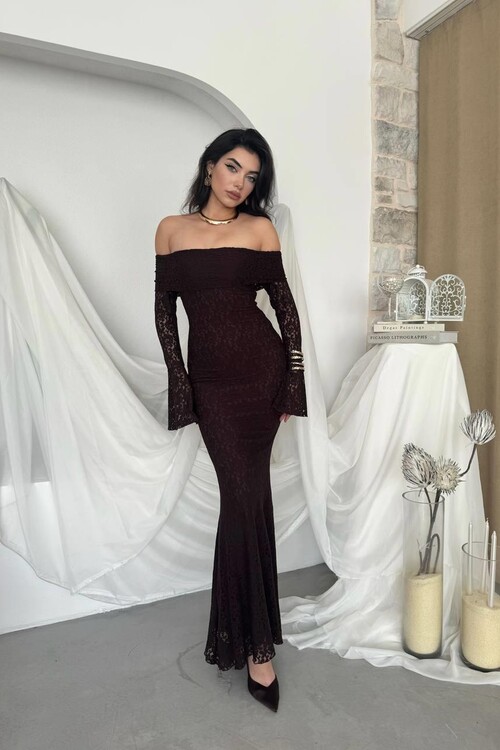 Arya Straplez Dantel Elbise