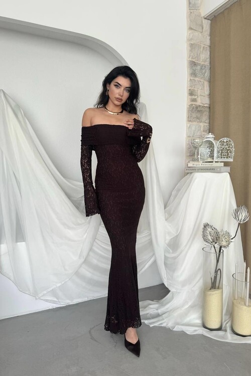 Arya Straplez Dantel Elbise