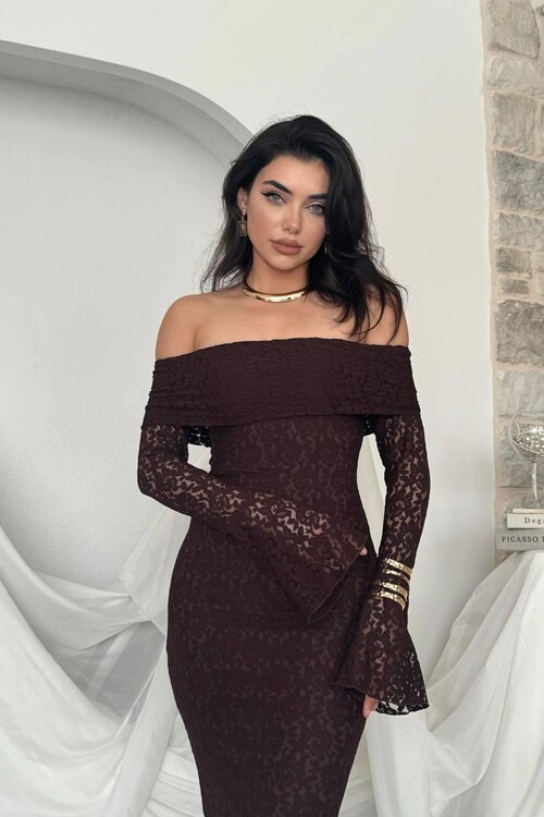 Arya Straplez Dantel Elbise