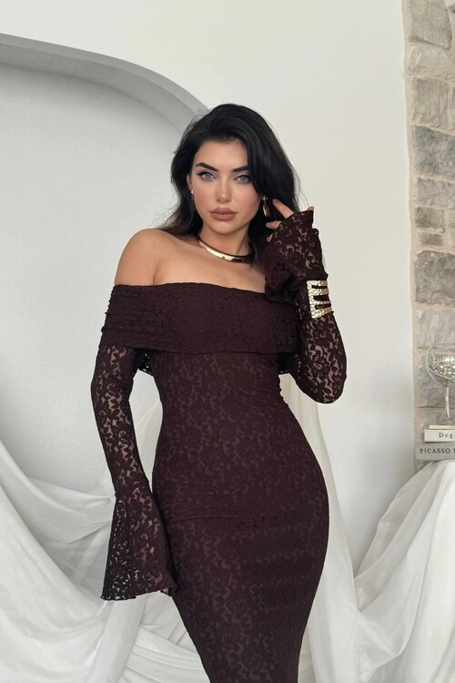 Arya Straplez Dantel Elbise