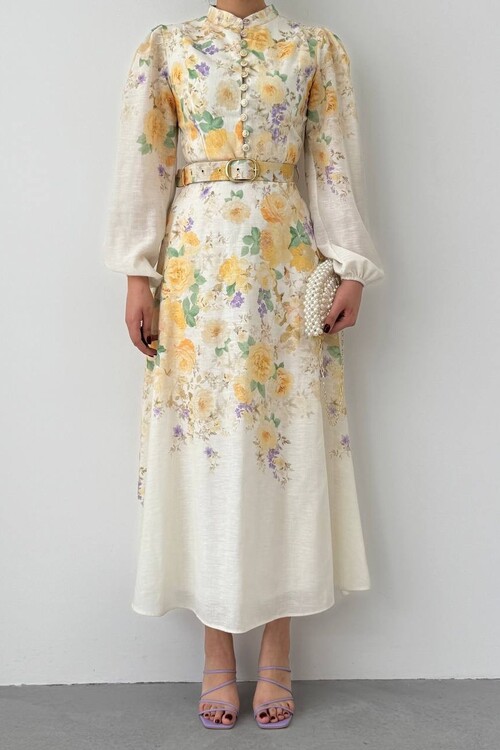 Baret Kemer Detaylı Elbise