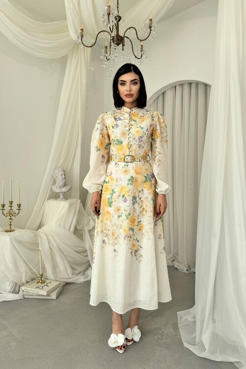 Baret Kemer Detaylı Elbise