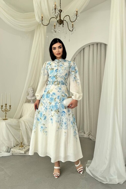 Baret Kemer Detaylı Elbise