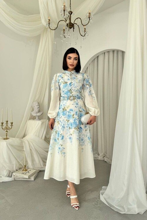 Baret Kemer Detaylı Elbise