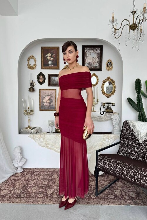 Bark Transparan Elbise