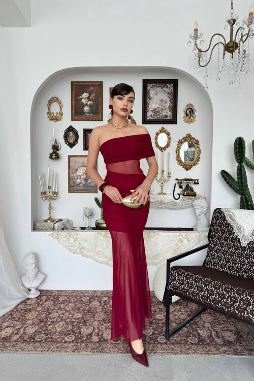 Bark Transparan Elbise