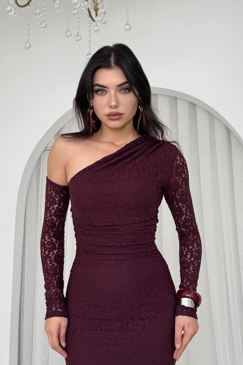 Bees Tek Omuz Detaylı Elbise