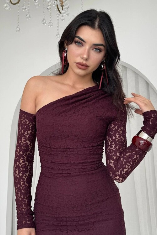 Bees Tek Omuz Detaylı Elbise