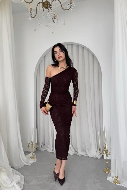 Bees Tek Omuz Detaylı Elbise