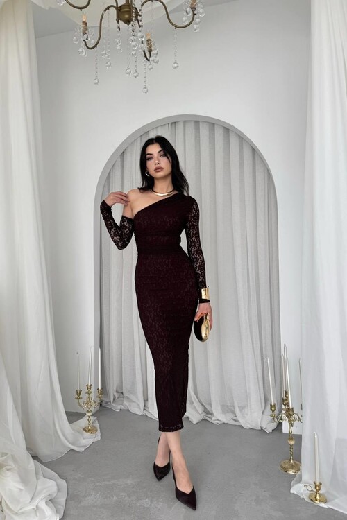 Bees Tek Omuz Detaylı Elbise