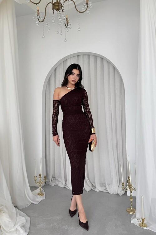 Bees Tek Omuz Detaylı Elbise