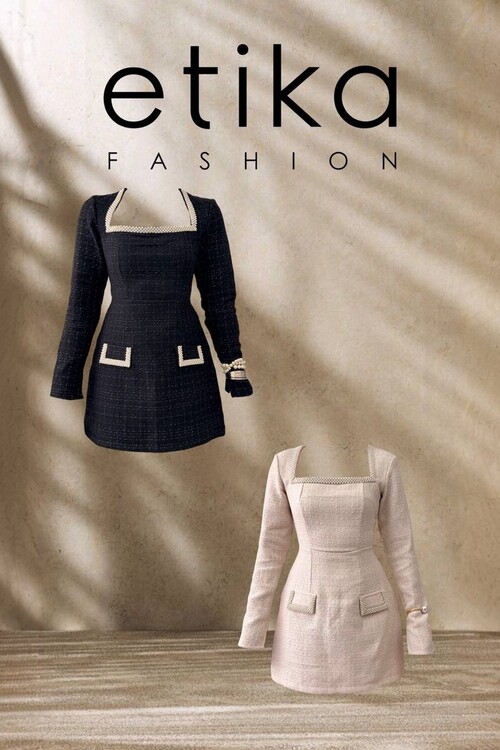 Belor İnci Detaylı Elbise