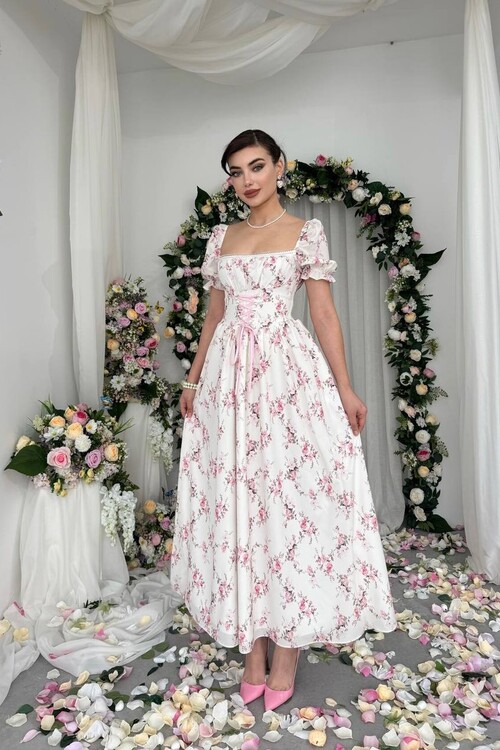 Benra Korsaj Görünümlü Elbise