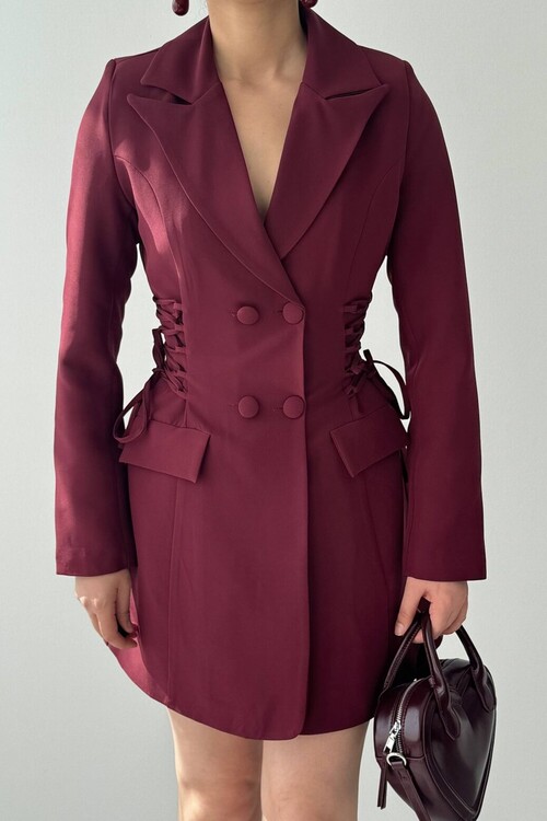 Celero Bağlamalı Ceket Elbise