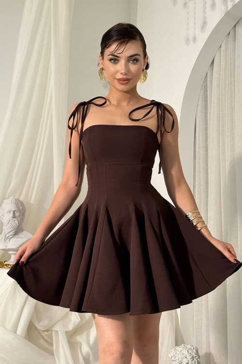 Clara Askılı Mini Elbise