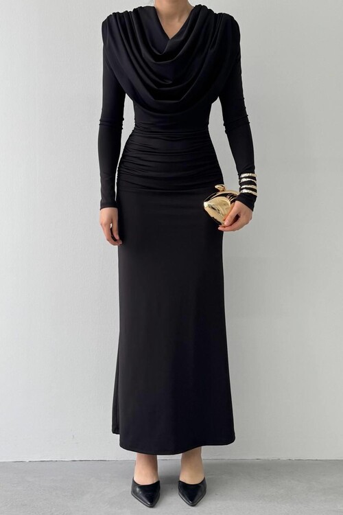 Crimson Drape Elbise