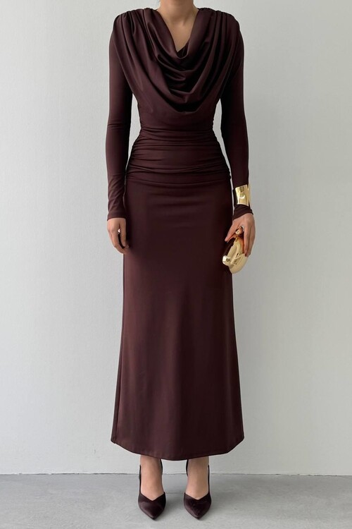 Crimson Drape Elbise