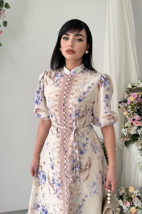 Eboy Kemer Detaylı Elbise