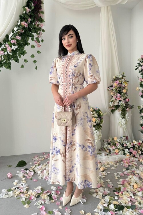 Eboy Kemer Detaylı Elbise