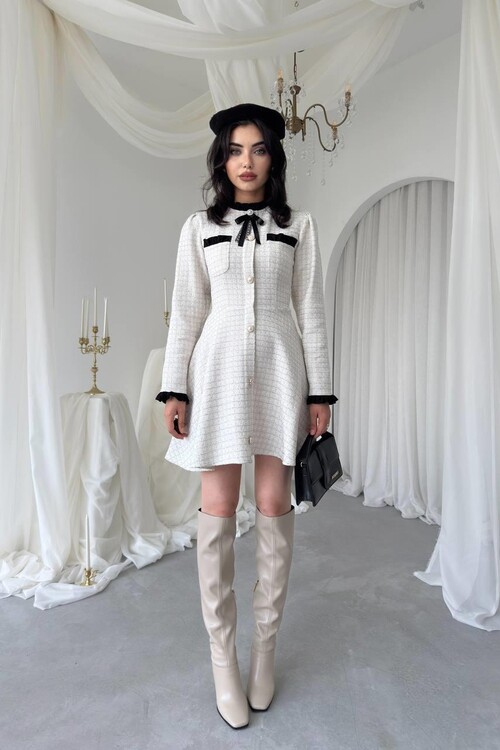 Ersax Brooch Detailed Dress