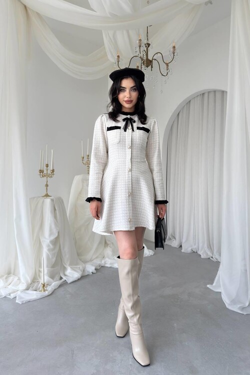 Ersax Brooch Detailed Dress