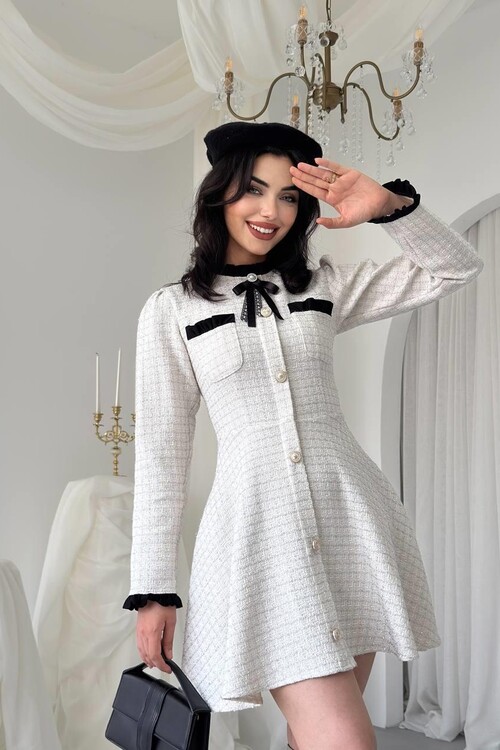 Ersax Brooch Detailed Dress