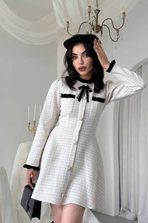 Ersax Brooch Detailed Dress