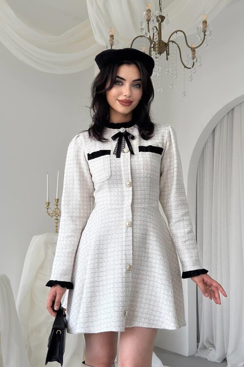 Ersax Brooch Detailed Dress