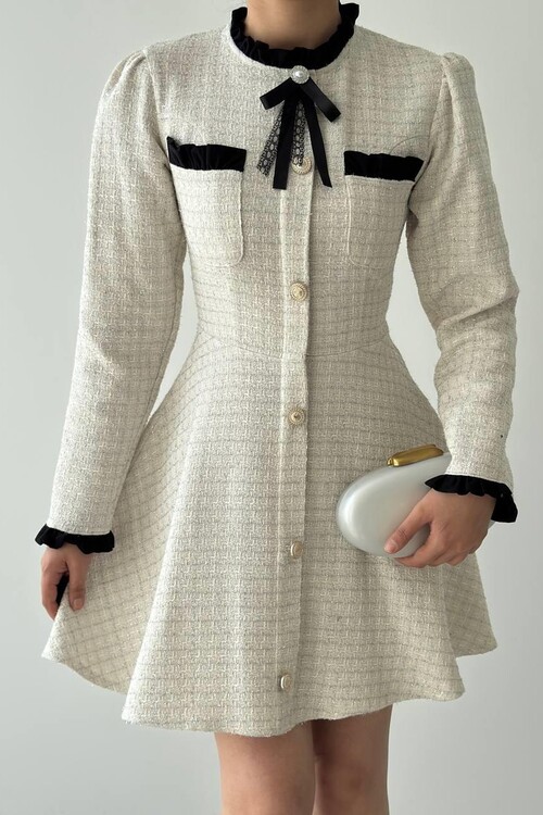 Ersax Brooch Detailed Dress