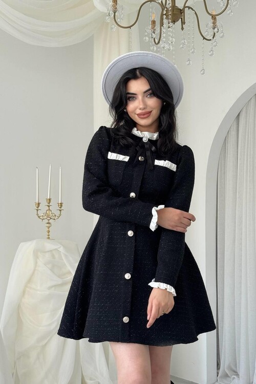 Ersax Brooch Detailed Dress