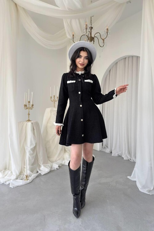 Ersax Brooch Detailed Dress