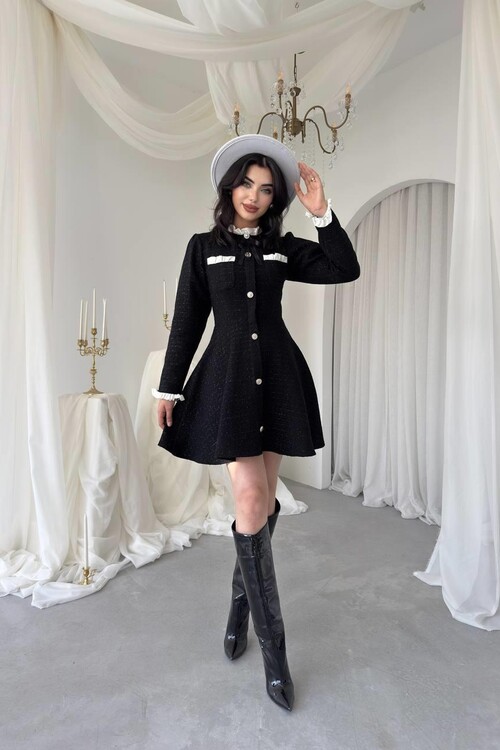 Ersax Brooch Detailed Dress