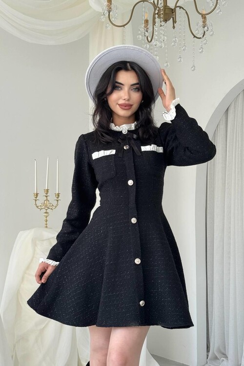 Ersax Brooch Detailed Dress