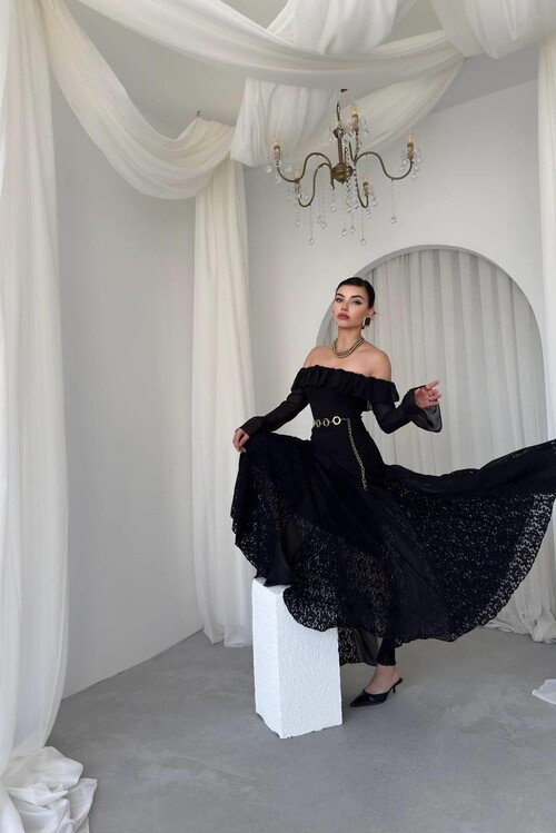 Ester Straplez Elbise