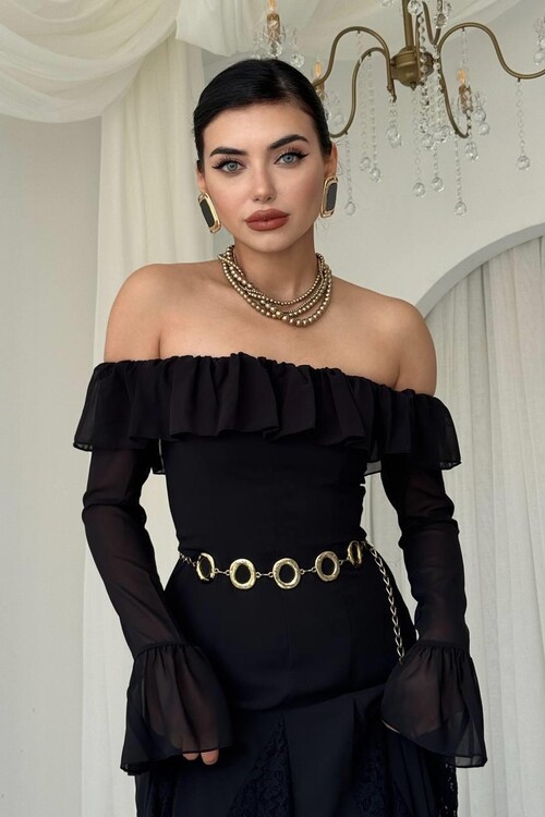 Ester Straplez Elbise