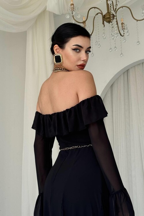 Ester Straplez Elbise