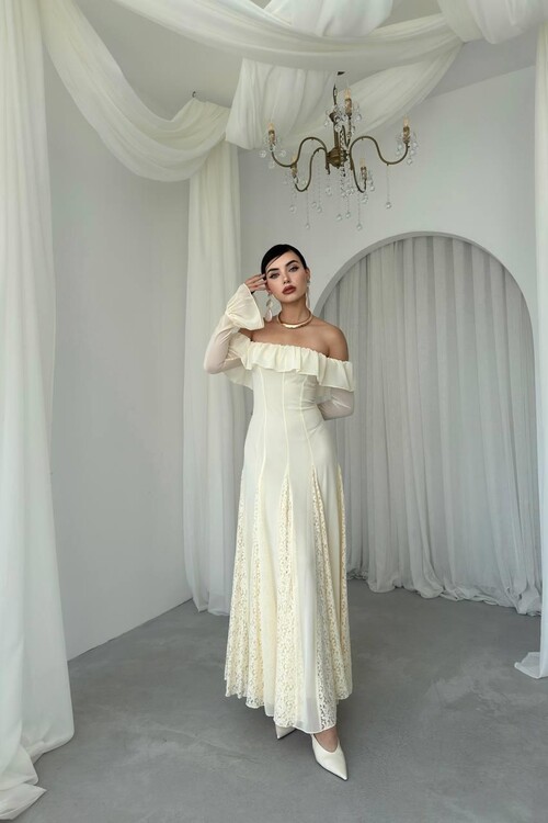 Ester Straplez Elbise