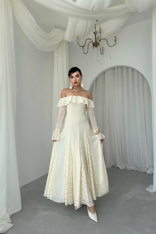 Ester Straplez Elbise