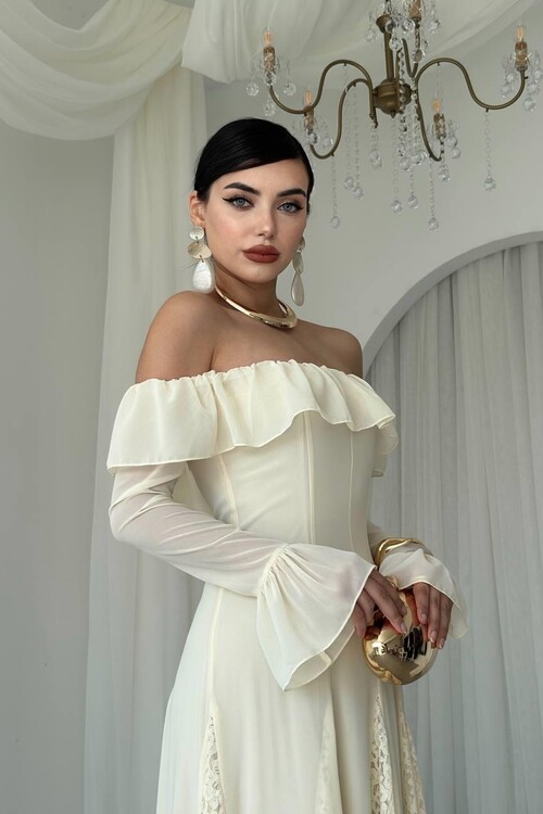 Ester Straplez Elbise