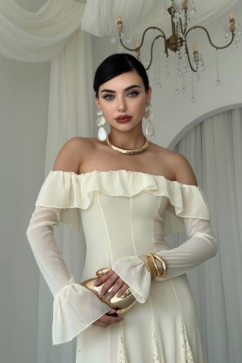 Ester Straplez Elbise